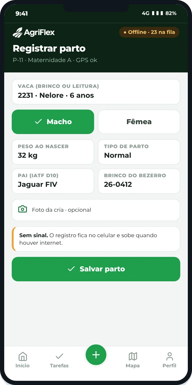 App Campo: parto offline