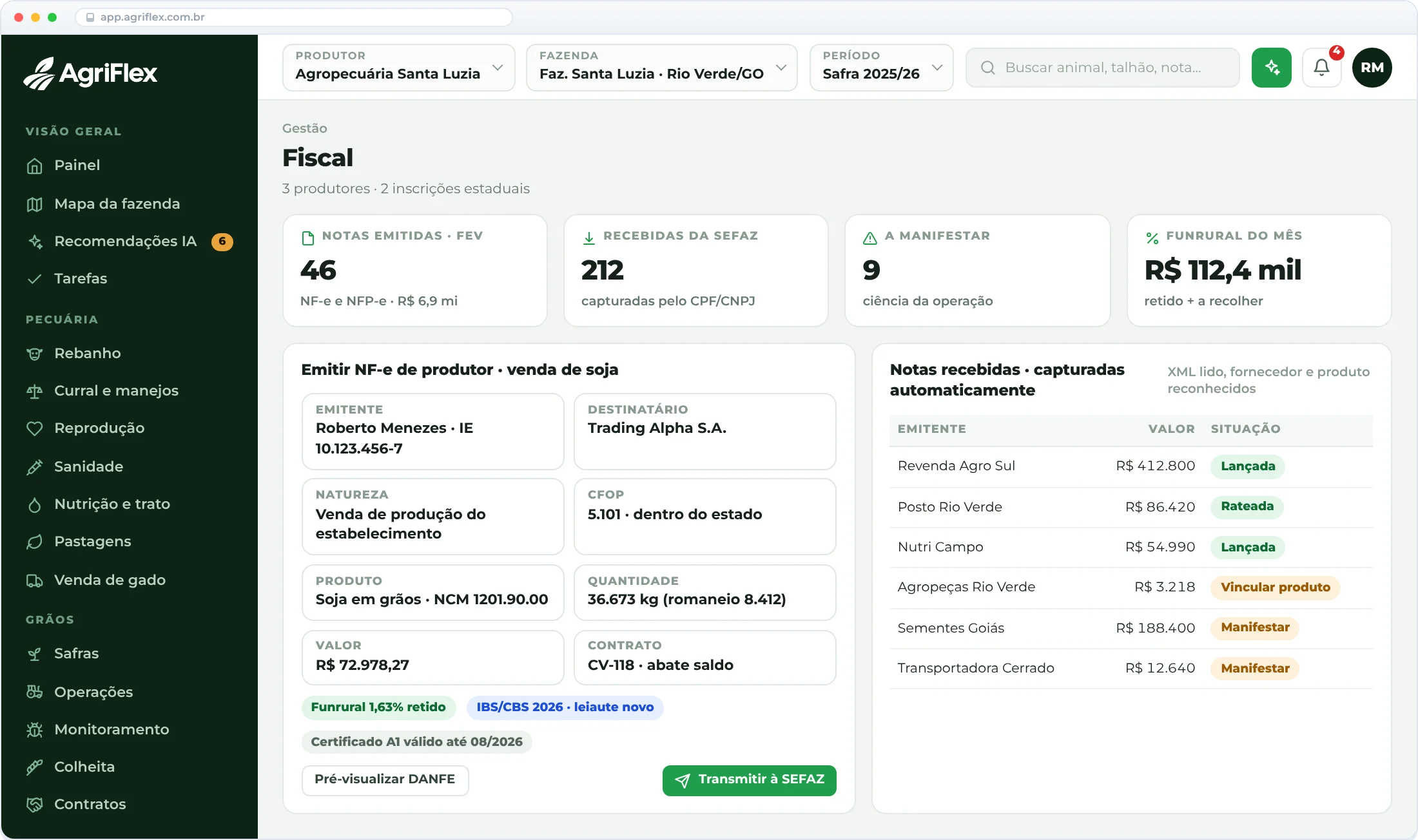 Fiscal no AgriFlex